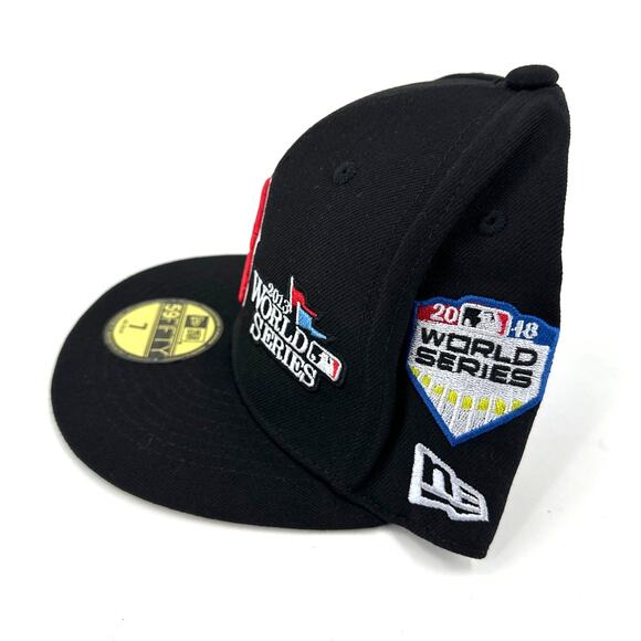 New Era 59FIFTY Black Boston Red Sox World Champions 9085 Fitted Hat Size 7 - Picture 7 of 12